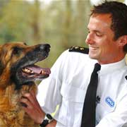 RSPCA staffer and dog