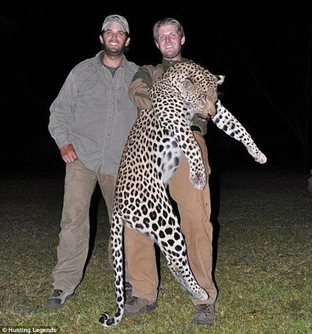 The sons of Donald Trump love big game hunting and he defends them