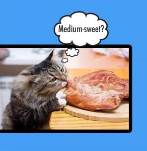 Cats can taste the bitterness or sweetness in meat