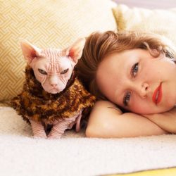 Sara Anderson photographed by BriAnne Wills cat is Loki