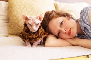 Sara Anderson photographed by BriAnne Wills cat is Loki