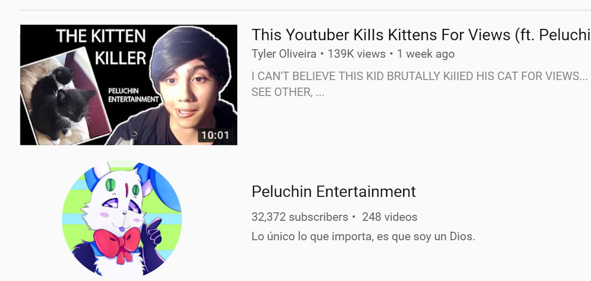Kitten killer on YouTube