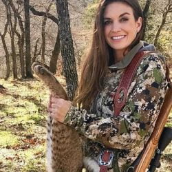 Pretty woman kills animals for fun
