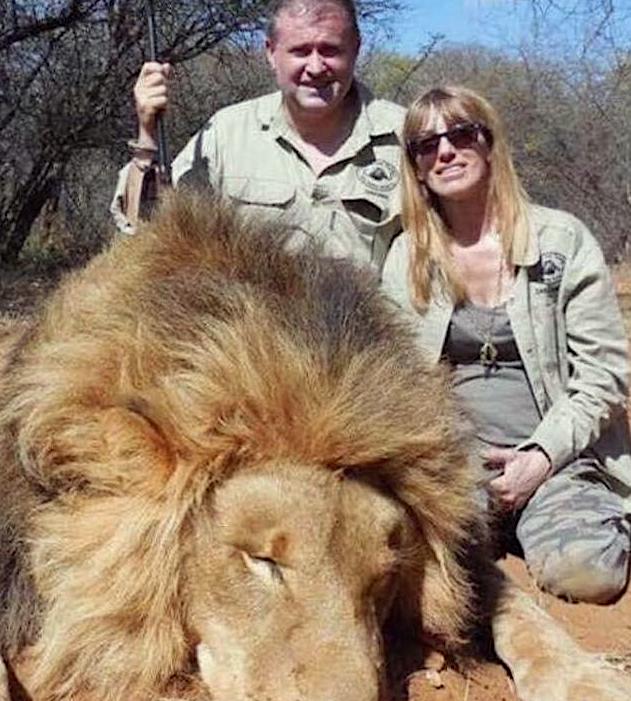 Mr and Mrs Alboud trophy hunters