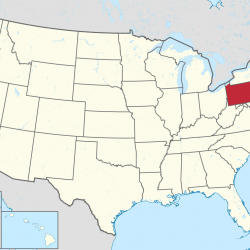 Map showing PA