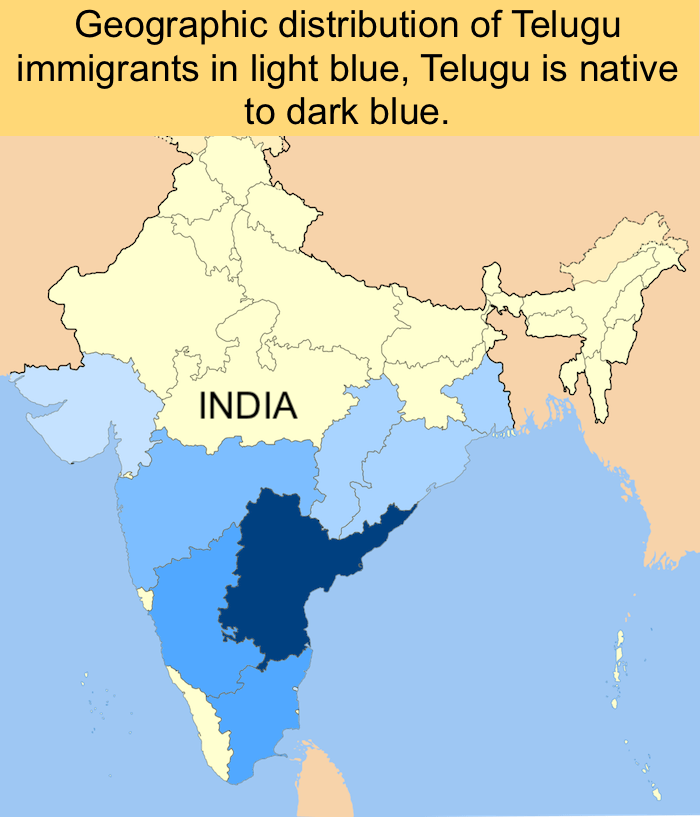 Where Telugu is spoken in India