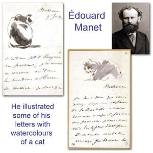 Édouard Manet's cat illustrations
