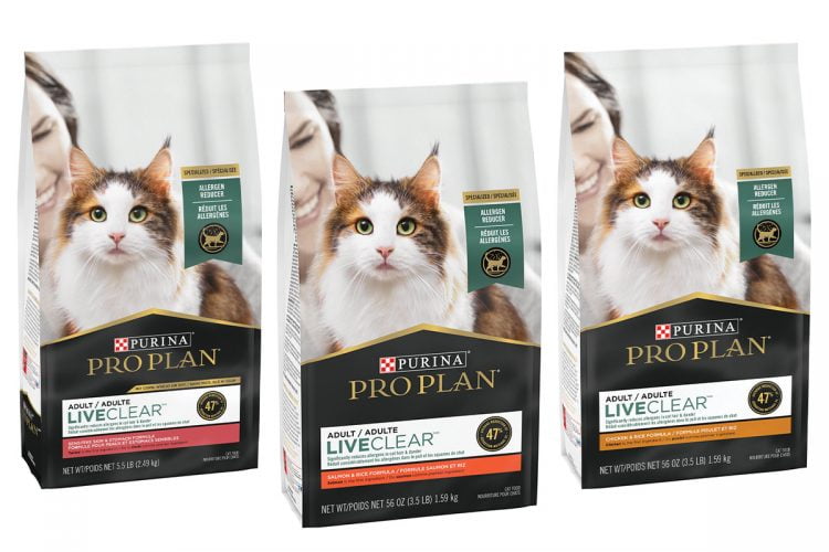 Purina LiveClear cat food to prevent people being allergic to their cats
