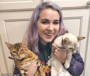 Elizabeth with Clark and Bea their other cat