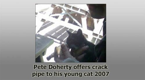 Pete Doherty offers crack cocaine to his cat 2007