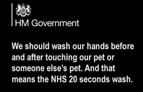 NHS advice for pet owners