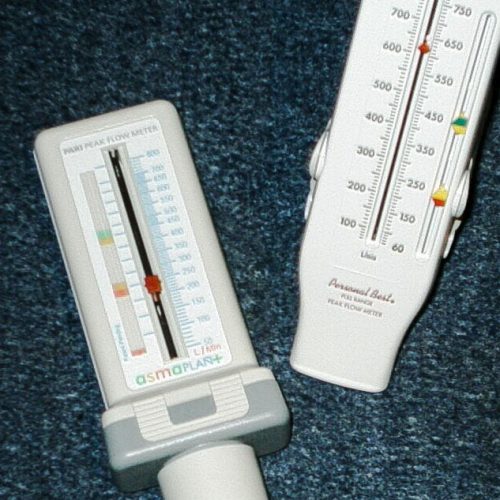 Peak flow meters for human asthma