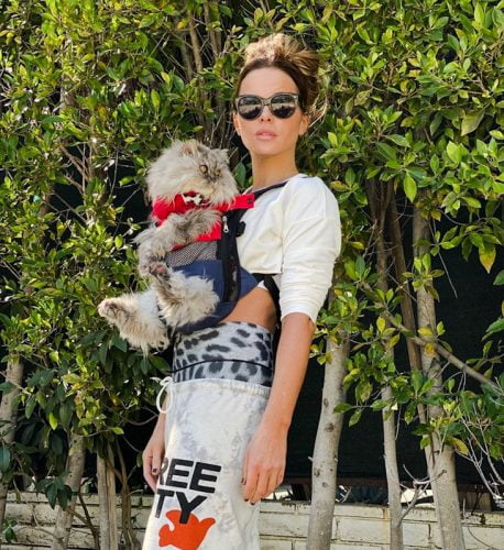 Kate Beckinsale and Clive her flat-faced Persian one of 2 that she lives with