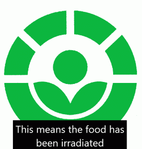 Radura symbol signifying the food has been irradiated