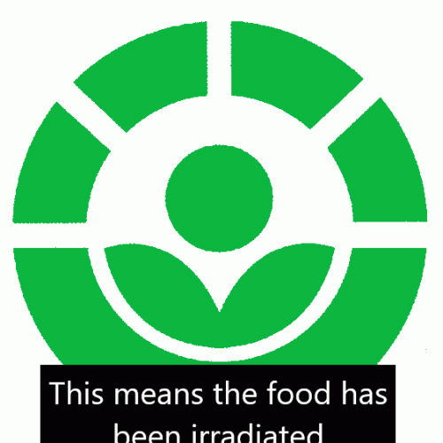 Radura symbol signifying the food has been irradiated