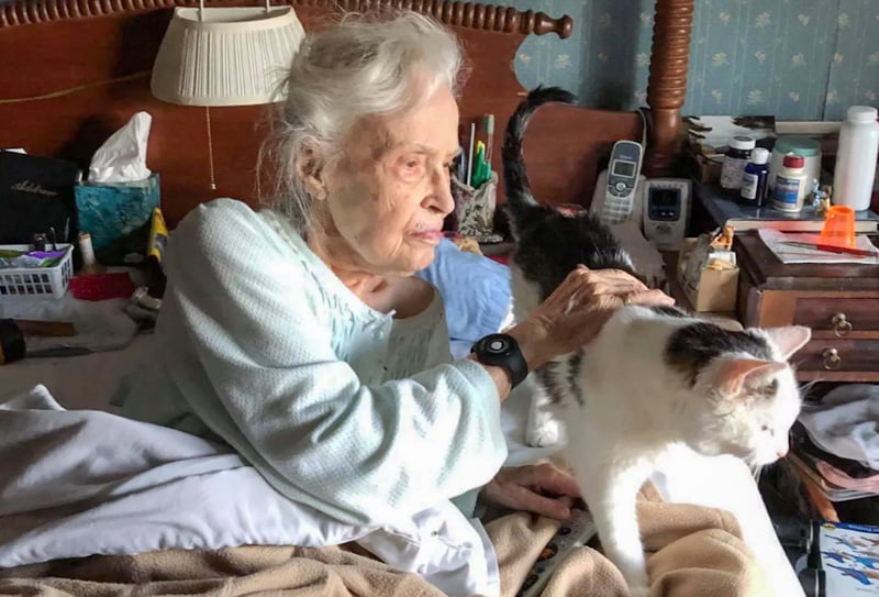Penny and Gus - a match made in heaven. She is 101 and he is 19