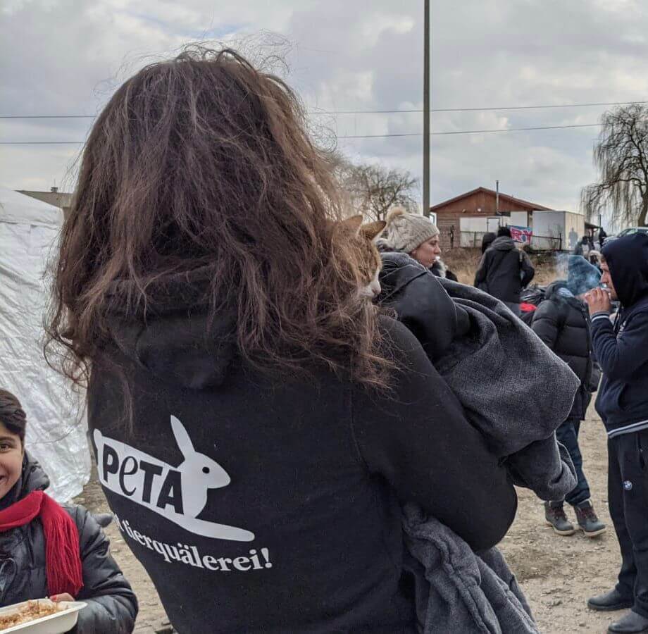 PETA Germany at Ukraine Border Feb 2022