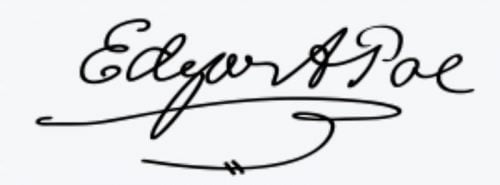 Poe's signature
