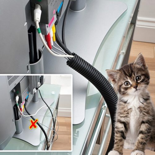Cable protectors are ideal to keep kittens safe from eating wires