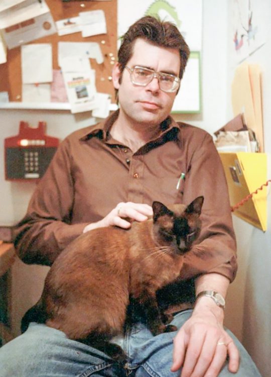 Stephen King and Siamese cat