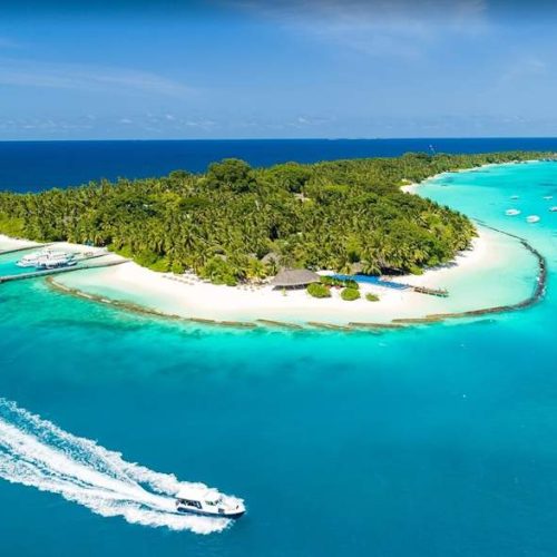 Kuramathi, one of the islands of the Maldives