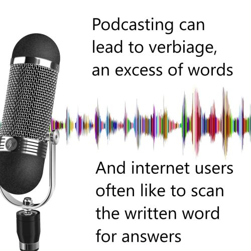 Podcasting is never going to match the written word