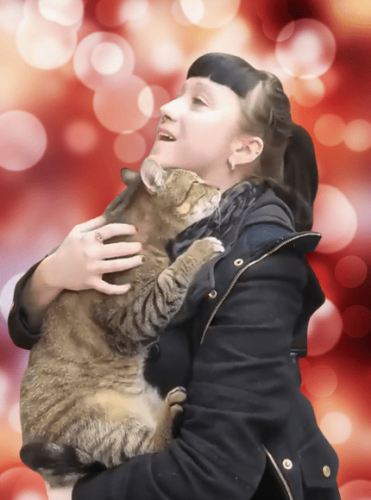 Rescue cat is ecstatic on being rescued from a rescue center