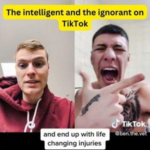 On Tiktok there can be a battle between the intelligent and rational individual and the ignorant and irrational