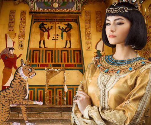 Cleopatra and cat
