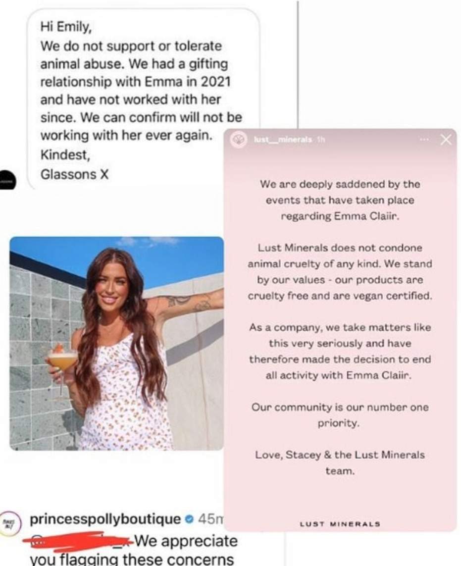 Emma Claiir dumped by Glassons