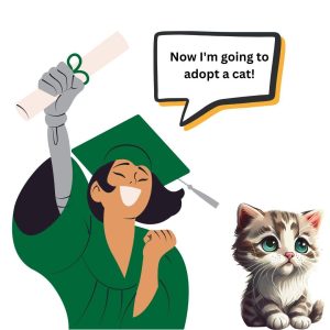 Graduates are more likely to own a cat than a dog