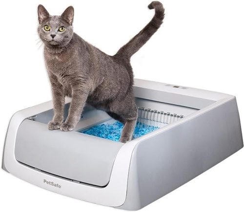 Sel-cleaning cat litter tray