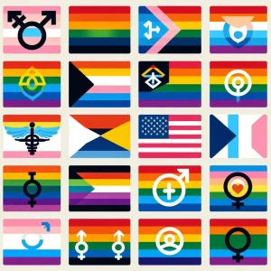 Flags of the spectrum of sexualities and gender identities