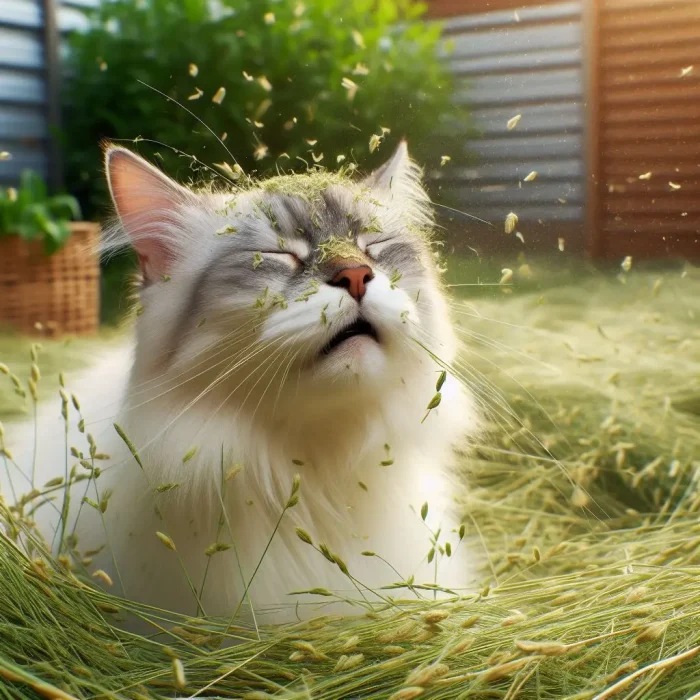 Cats can suffer from hay fever