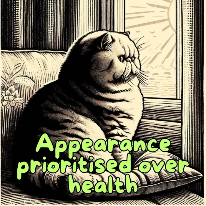 Appearance prioritised over health. This applies to the Peke-face Persian.
