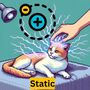 Static electricity when stroking a cat is rare and depends on the environmental conditions