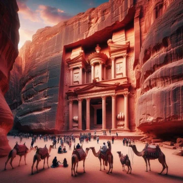 The Treasury temple at Petra