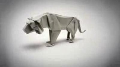 Origami Tiger still from the ASICS video