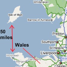map of wales and isle of man